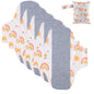 BIAI 5PCS Anti-slip Graphene Sanitary Pads With Wet Bag Reusable Care Pads Breathable Maternity Menstrual Pads For Women 20*23CM