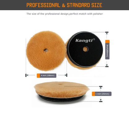 Wool Polishing Pad Woollen Car Buffing Pad 3/5/6Inch Polishing Disc Car Polish Buffing Pads Polisher Buffing Waxing Polish Tools