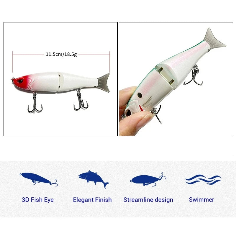 11.5cm/18.5g Balam Glide Bait Catfish Joint Giant Hard Bait Swimbait for Pike Bass Saltwater Glide Bait Leurre De Pêche