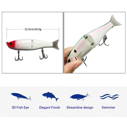 11.5cm/18.5g Balam Glide Bait Catfish Joint Giant Hard Bait Swimbait for Pike Bass Saltwater Glide Bait Leurre De Pêche