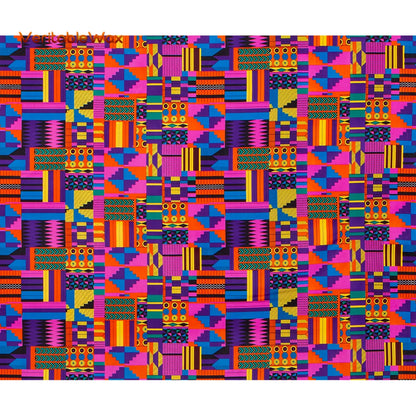Veritablewax Africa Ankara Prints Batik Wax Fabric DIY Textile Nigeria African Polyester Fabric Dress Sewing Tissu Craft 6 yards