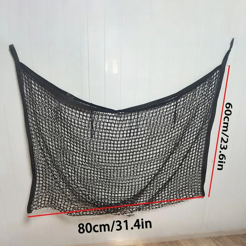 Large Capacity Slow Feed Hay Net Durable Hanging Feeder Bag for Horses Goats Sheep - Horse Feeding Accessory