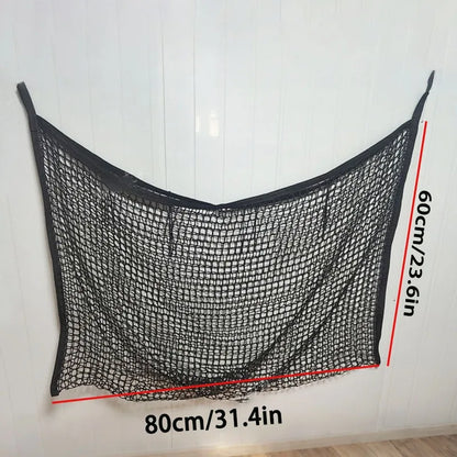 Large Capacity Slow Feed Hay Net Durable Hanging Feeder Bag for Horses Goats Sheep - Horse Feeding Accessory