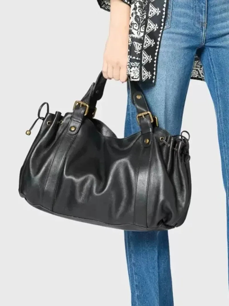 Sac à main à bandoulière Simple pour femmes, sac Boston élégant et polyvalent, sac de travail intérieur en Polyester doux