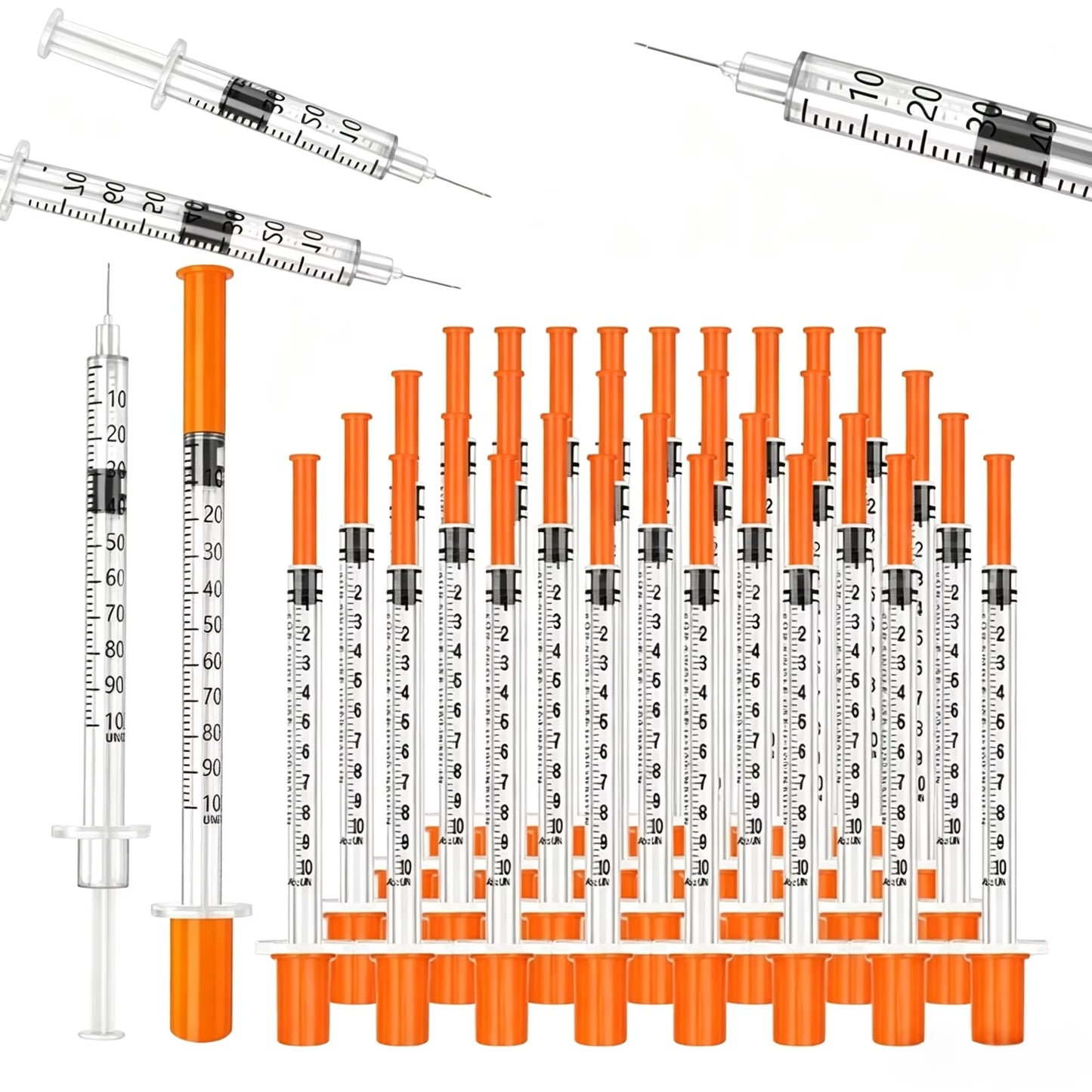Individually Wrapped Manual Push Veterinary Plastic Syringes With Needles Disposable Style For Lab Pets Pigs And  Farm Livestock