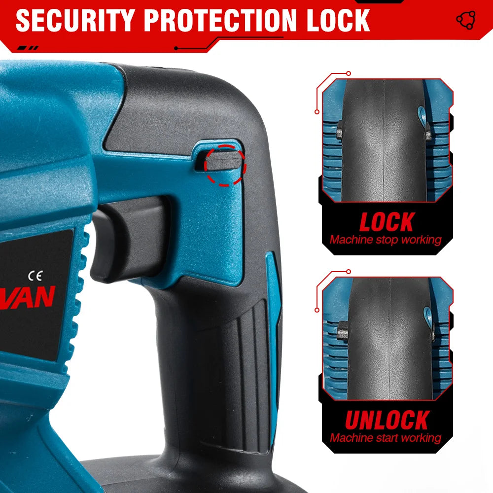 ONEVAN 3000W 10000SPM Cordless Electric Reciprocating Saw Wood Metal Pipe Cutting Electric Saw Chainsaw For Makita 18v Battery