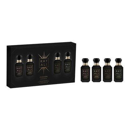 KAYALI Oudgasm Limited Edition Mini Perfume Set 40ml Unisex Oud Vanilla Rose Chocolate Musk Luxury Layering Eau De Parfum