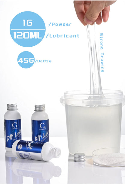 Instant Mix Lubricant Powder for Sexual Intimacy Water-Based Personal Lube Long-Lasting Odorless 1g Makes 120ml Discreet Sexshop