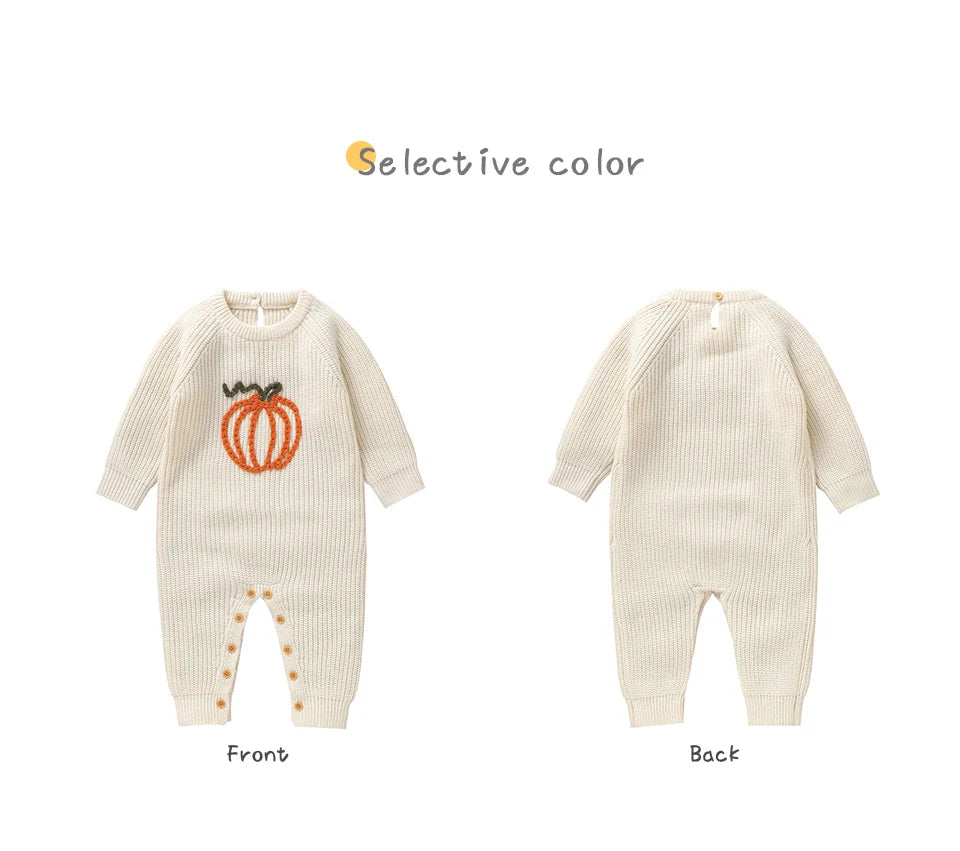 Halloween Infant Toddler Boys Girls Rompers Jumpsuits Winter Long Sleeve Knit Newborn Outwear Playsuits Costume Children Clothes