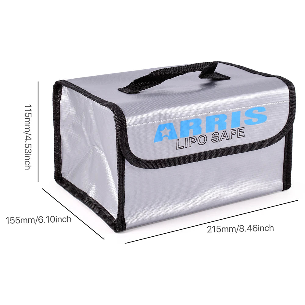Lipo Guard Safety Bag Fireproof Explosion-Proof Portable Lipo Safety Bag 215*115*155mm for RC FPV Racing Drone Car Battery Safe