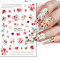 3d Nail Art Decals Spring Booming Violets Lavenders Purple Blue Pink Flowers Butterflys Stickers Decoration For Nail Tips Beauty