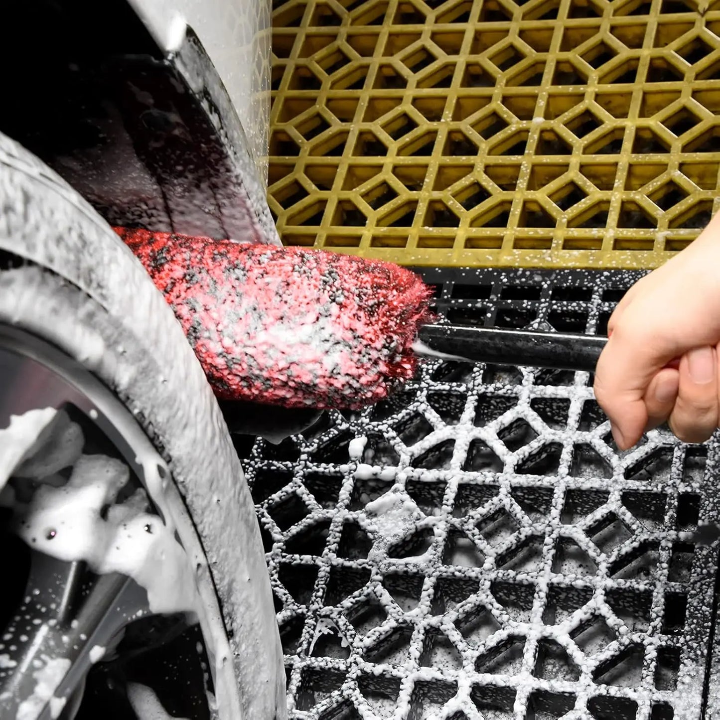 Car Wheel Detailing Brushs Bendable Wheel Woolies Auto Cleaning Tools for Car Rim Tire Washing Easily Clean Hard-To-Reach Areas