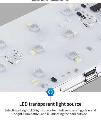 Motion Sensor Led Light 650mAH USB Rechargeable Automatic Induction Sensing Light Wireless Foot Lamp for Car Trunk Door
