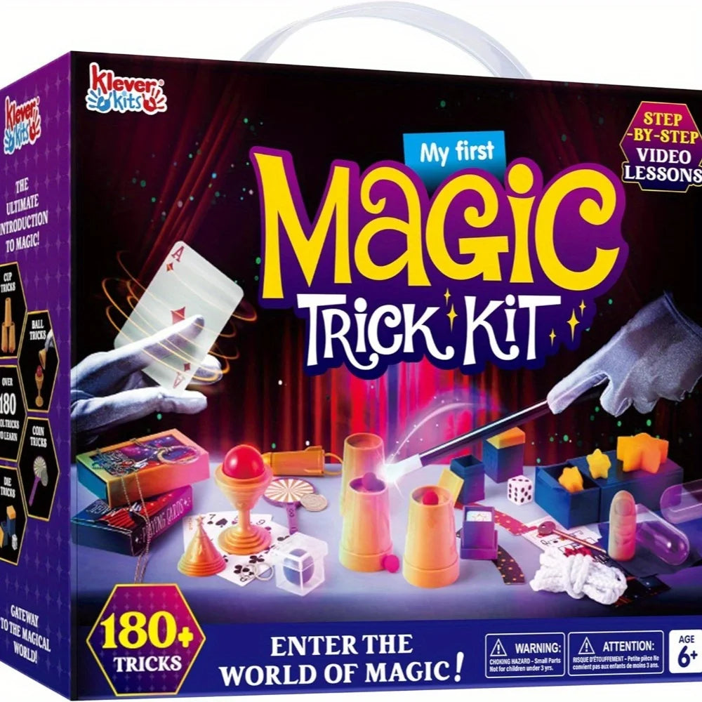 JOYFY 180+ Magic Set My First Magic Trick Kit Amazing Magician Toy with Step-by-Step Video Lessons for Kids Birhtyday Gift