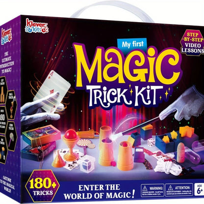 JOYFY 180+ Magic Set My First Magic Trick Kit Amazing Magician Toy with Step-by-Step Video Lessons for Kids Birhtyday Gift