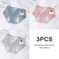 3PCS/set Women's menstrual briefs large flow postpartum water absorption leakproof briefs women's pure cotton menstrual briefs