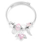 New Trendy Rhinestones Dragonfly Crystal Beaded Pendant Bracelet Stainless Steel 4 Colors Closure Bangles Women Bracelet Jewelry
