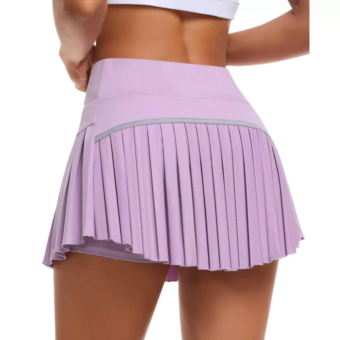 Fashion New Summer Sports Shorts Women Pleated Mini Skirt Anti Glare Short Skirt Running Outdoor Fitness Breathable Tennis Skirt