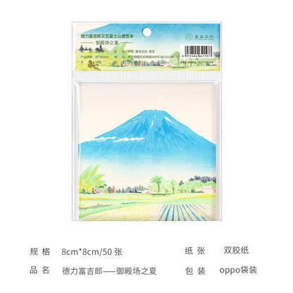 Painting Memo Pad Monet Van Gogh No-sticky Note Decal Scrapbooking DIY Notepad Diary Stationery School Supplies