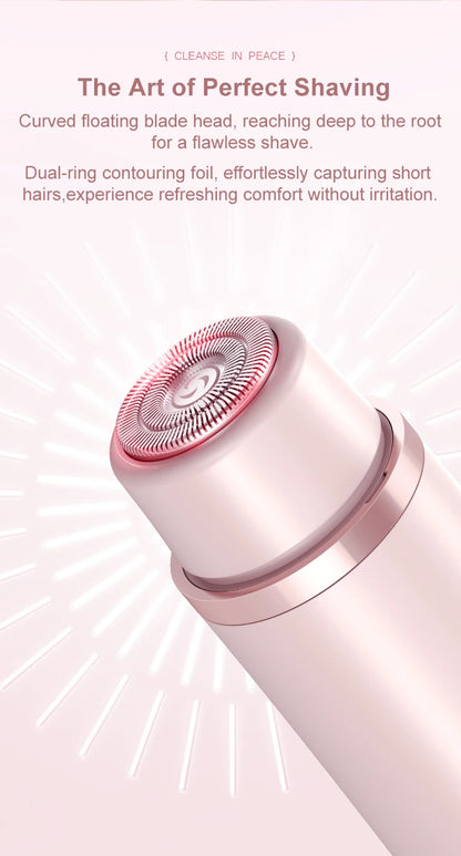 2 In 1 Women Electric Razors Bikini Trimmer Face Shavers Hair Removal for Underarms Legs Lady Body Trimmer Waterproof Painless