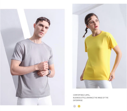 Summer Quick-drying T-shirt Custom Logo Breathable Sports Top Embroidery Personalized Logo Team Activity T-shirt Print Pattern