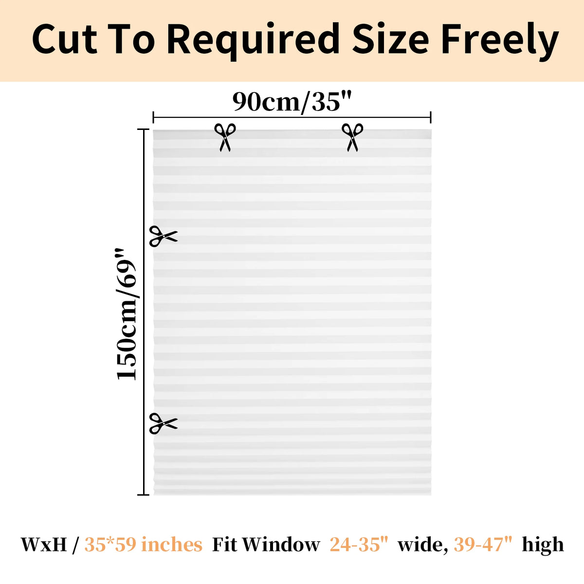 No Drill Blinds Stick on Curtains Blinds for Bedroom Kitchen Bathroom Windows Light Filtering Privacy Protection with Clips