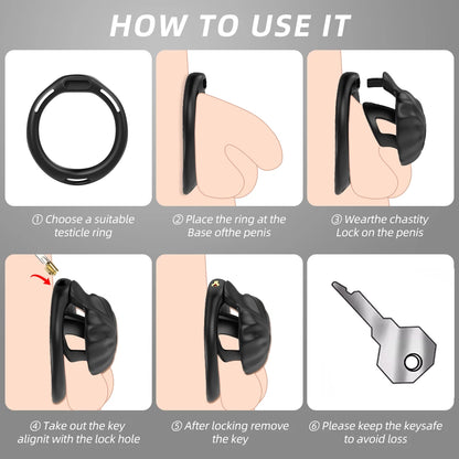 Urethral Inverted Negative Male Chastity Cage Sissy Chastity Device Cock Cage Penis Ring Invisible Lock BDSM Adult Sex Toy for M