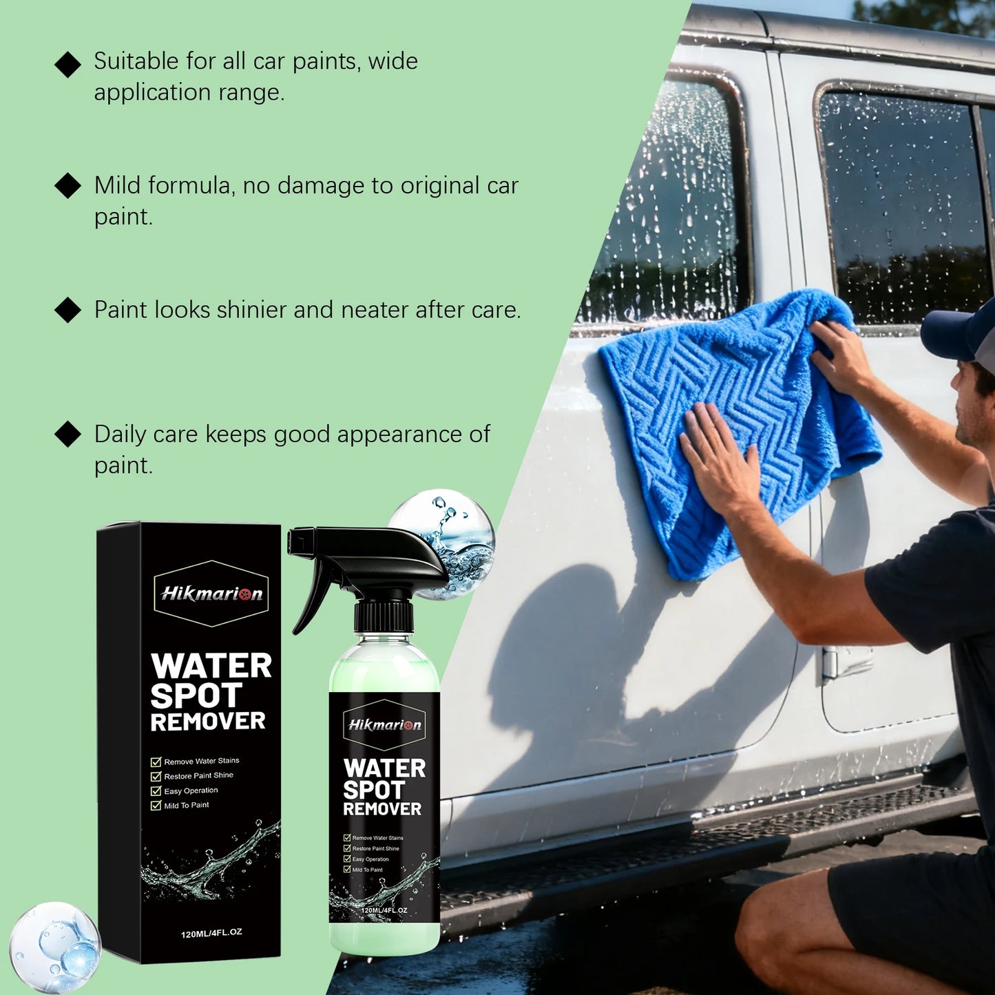 Car Water Spot Remover Repairs Watermark Stains Improves Paint Blemishes Prevents Corrode Delays Aging Windscreen Cleaning Agent