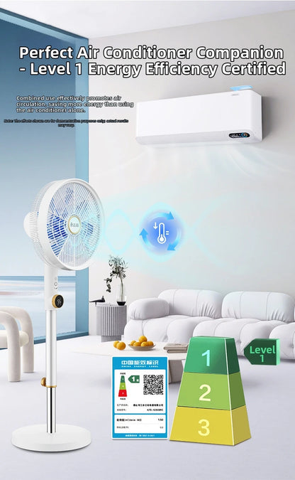 DC Inverter Tower Fan, Ultra Quiet 12-Speed Standing Fan with Remote, Energy Saving Oscillating Fan for Living Room/Bedroom