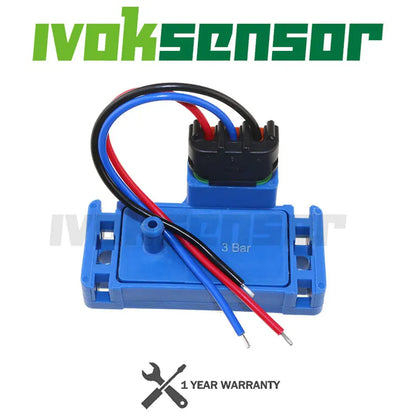 NEW For GM STYLE 3BAR Turbo Boost MAP Sensor For Electromotive Motec Megasquirt With Plug 12223861 16040749 12219935