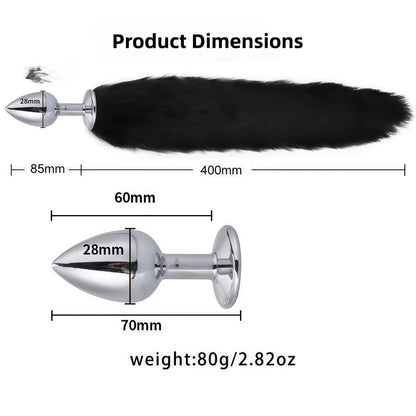 5 In 1 Fox Tail Butt Plug Set Cat Ears Headband Choker Ball Gag Nipple Clamps BDSM Cosplay Pet Play Accessories for Couples
