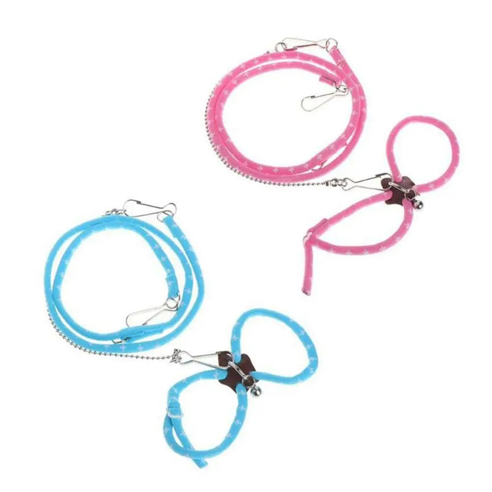 Lovely Small Ferret For Rat Squirrel Chinchilla Nylon Rope With Bell Walking Lead Pet Supplies Hamster Leash Mouse Vest
