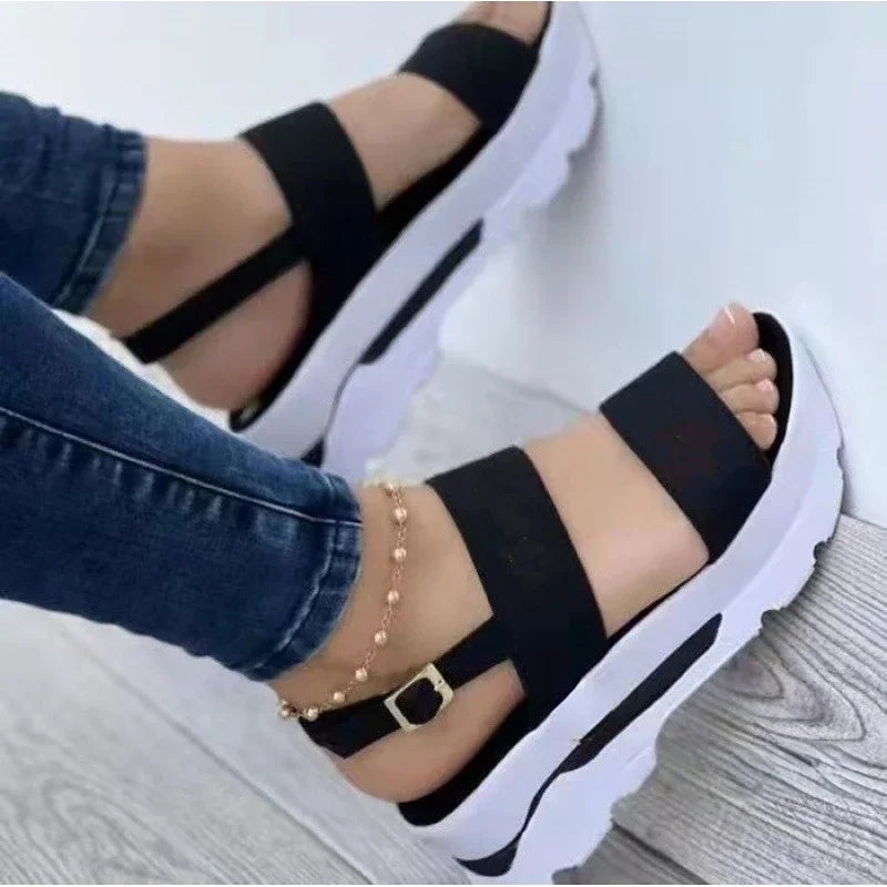 2025 Summer Sandals for Women Fashion Platform Sandals Wedge  Casual Shoes Lightweight Heeled Sandalias Mujer Flip Flops Zapatos