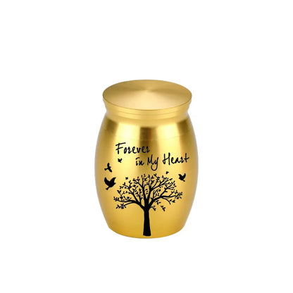 Hot Sale 7 Colors Tree of Life Design Cremation Urn Pet Memorials and Gifts Mini Made of Aluminum Alloy Urns