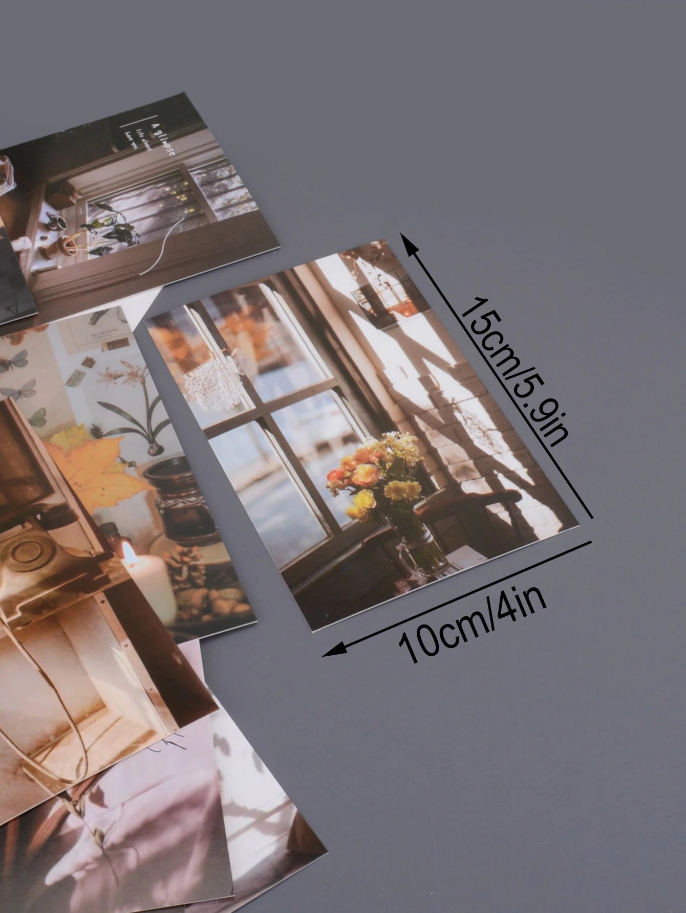 30pcs/pack Lifestyle-Themed Decorative Cards, Various Patterns, for Home Walls and Photo Frames (Includes Stickers)