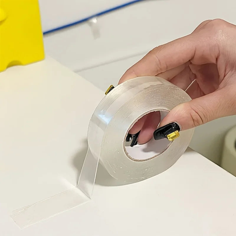 10m Nano Double-Sided Tape,Super Strong Waterproof Adhesive,Transparent No Residue for Plastic,Wood, Glass,Metal,Walls Bonding