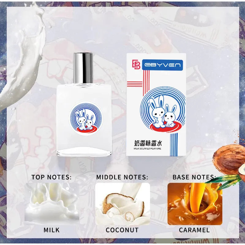 White Rabbit Gourmet Perfume Caramel Milk Coconut Lasting Fragrance Fresh Daily Charm Neutral Sweet Milk Sugar Eau De Toilette