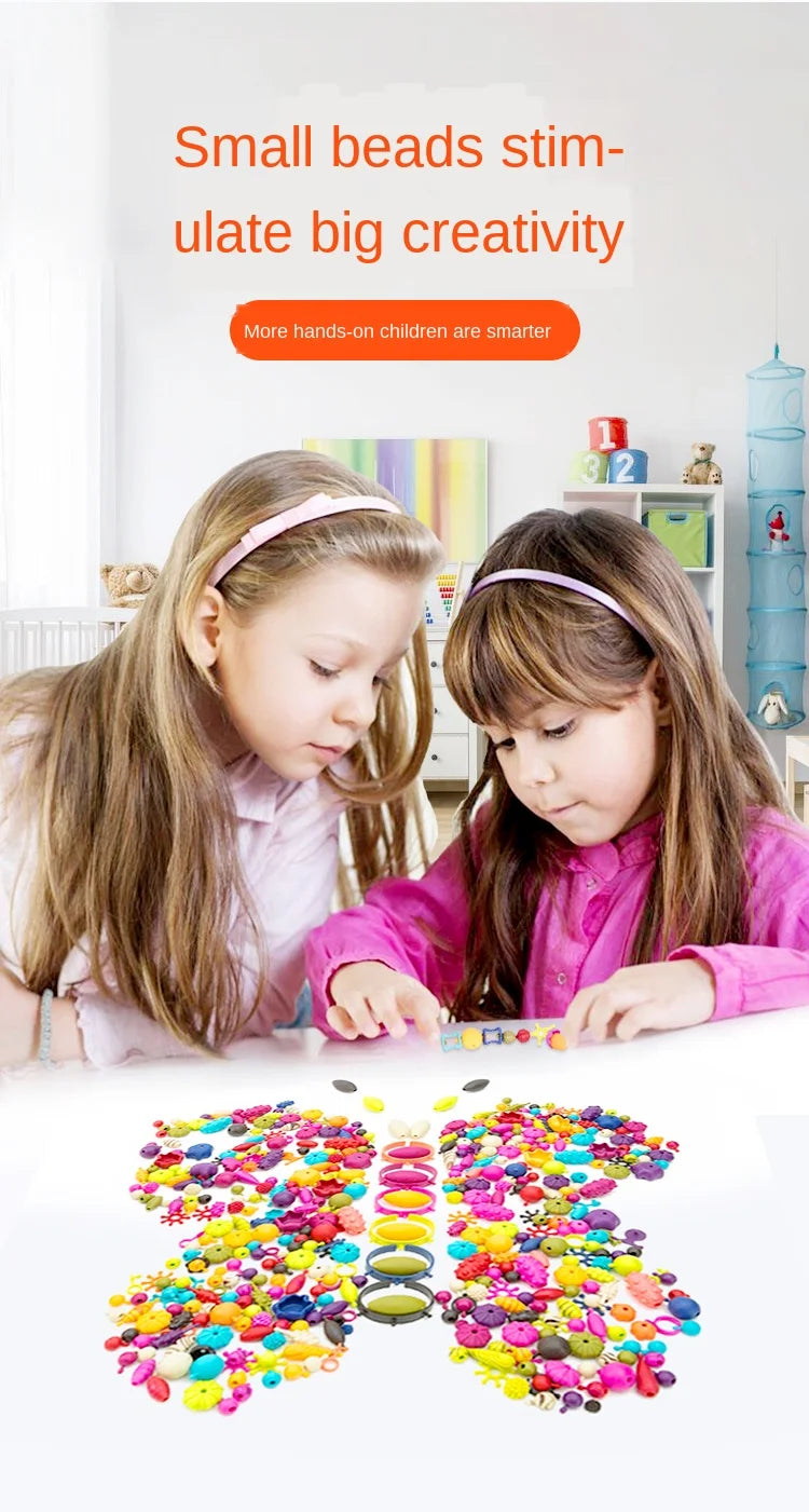 Creative DIY Handmade Pop Beads Toy Accessory Set Girl Jewelry Necklace & Bracelet Crafts Toys Education kids Birthday Gifts