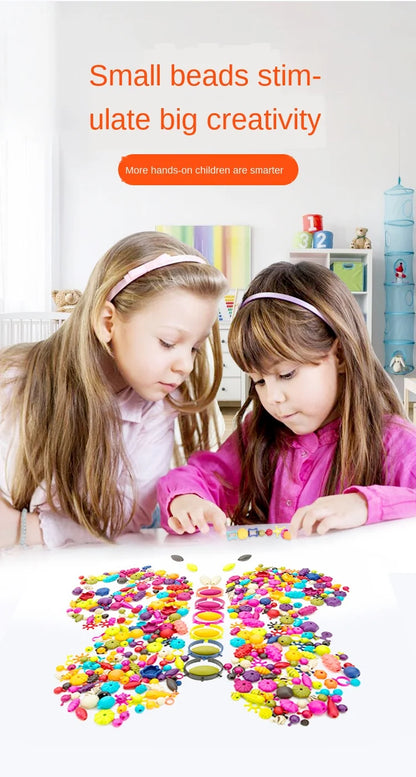Creative DIY Handmade Pop Beads Toy Accessory Set Girl Jewelry Necklace & Bracelet Crafts Toys Education kids Birthday Gifts