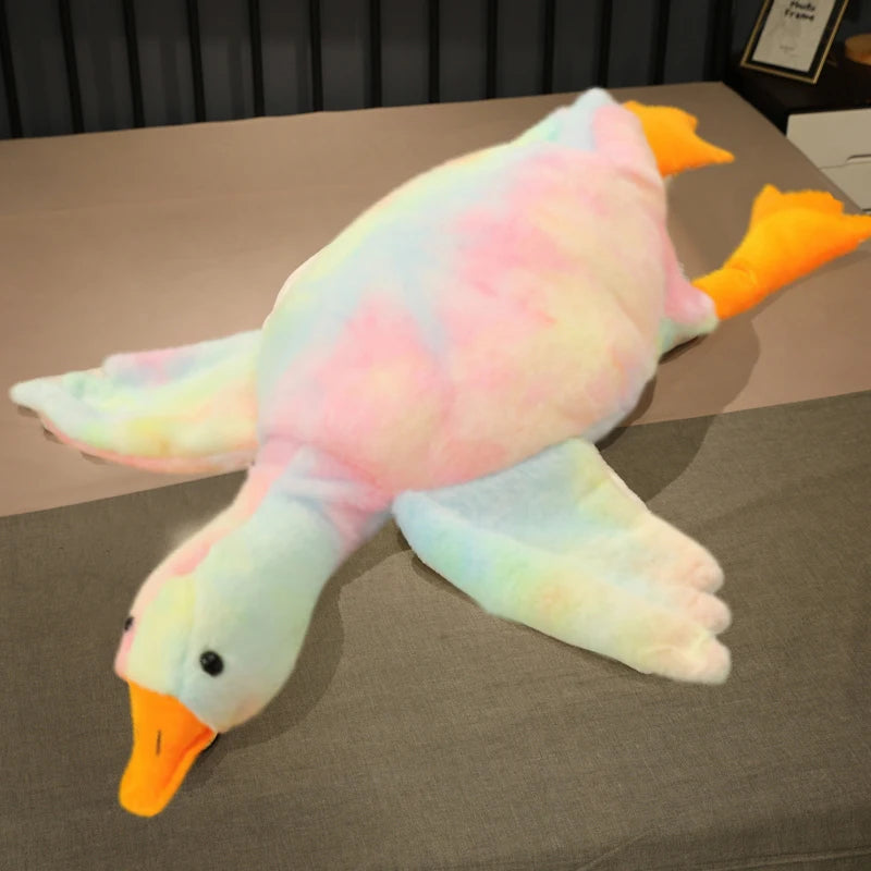 50-190cm Large Brown Hug Stuffed Animal Duck Kawaii Giant Goose Plush Toy Sleeping Pillow Big Soft Doll Party Gift for Boy Girls