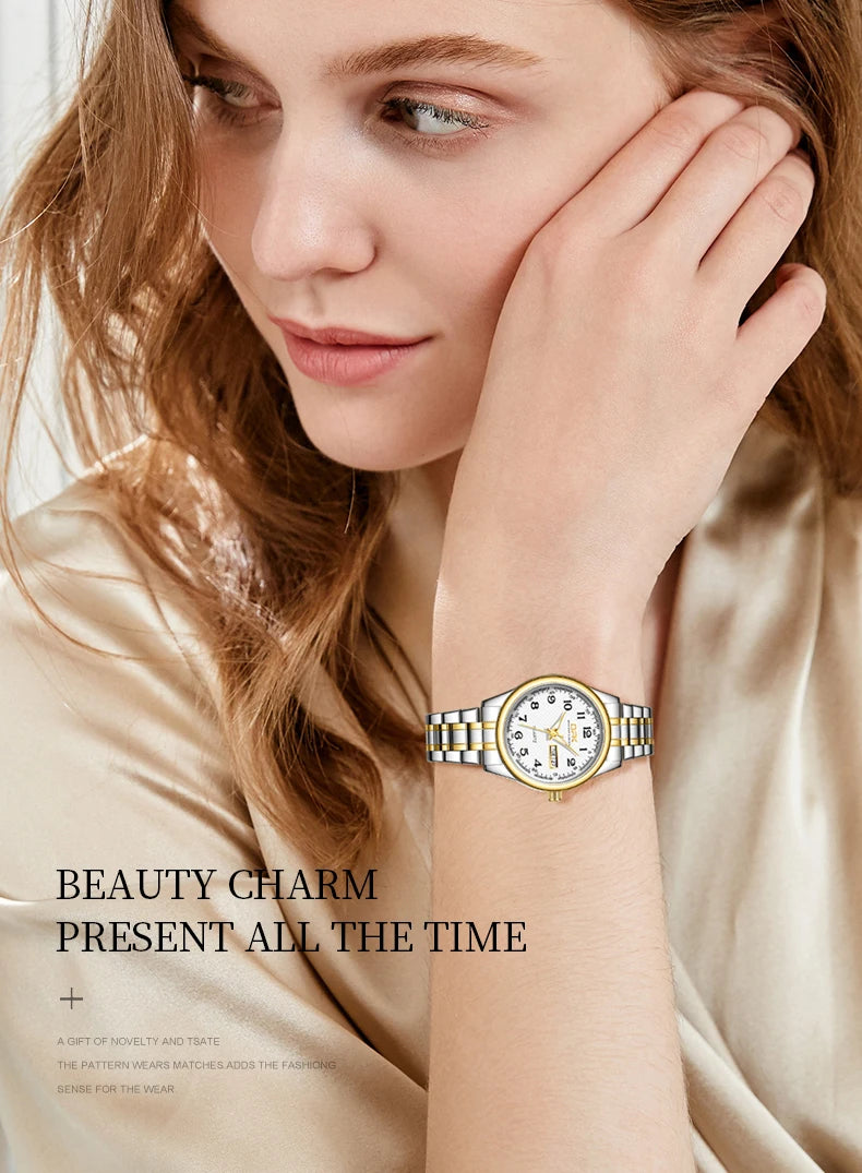 OPK 8110 Watch For Women Quartz Watch Waterproof Classic Luxury Brand Ladies Watch Stainless Steel Strap Watches Reloj Mujer