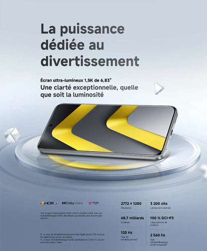 POCO M8 Pro 5G, NFC, 6.83" CrystalRes 1.5K AMOLED Display, Snapdragon® 7s Gen 4, 50 MP Camera, 6500 mAh Battery, IP68