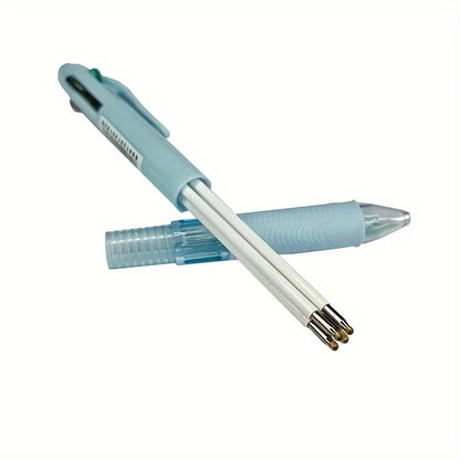 4 In 1 Multicolor Ballpoint Pens Creative Colorful Retractable Multifunction Pen Students Writing School Office Kawaii Supplies