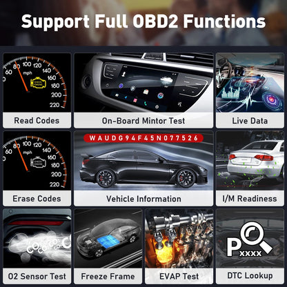THINKCAR Thinkdiag 2 OBD2 scanner with CANFD support, all systems diagnostics tools with 15 reset functions, two-way scanning, ECU coding.