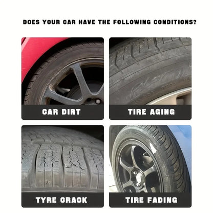 Car Tire Wax Restorer Gloss Enhancer Crystal Clear Plastic Panel Renewal Coating Agent Tire Back To Black Shine Enhancer Polish
