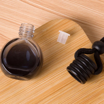 1Psc Black Cap Dyed Square Cap Empty Bottle Car Essential Oil Diffuser Fragrance Air Freshener Scent Perfume Bottle Ornament