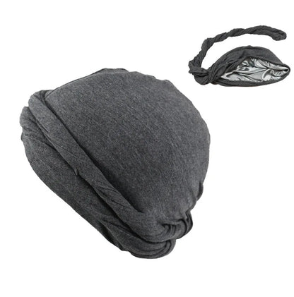 2022 New Elastic Men's Turban Hat Satin Lining Stretchy Men Bandana Indian Cap Fashion Male Hip Hop Caps Headband Biker Headwrap