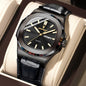 POEDAGAR Top Fashion Men's Quartz Watches Luxury Luminous Waterproof Man Clock Week Date Leather Business Men Watch Reloj Hombre