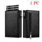 Rfid Wallet Credit Card Holder Luxury Business ID Holder Card Slim Pop Up Metal Minimalist Purse Smart Money Bags with Zipper