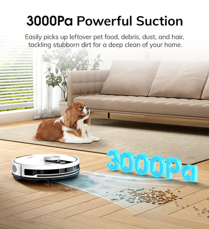 ILIFE A12 Pro Robot Vacuum and Mop Combo, LIDAR Navigation, Self Collection Dust, 3000Pa Suction, App/Remote Control